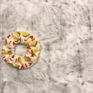 Yellow I Love Taco Soft Hair Scrunchie New‎